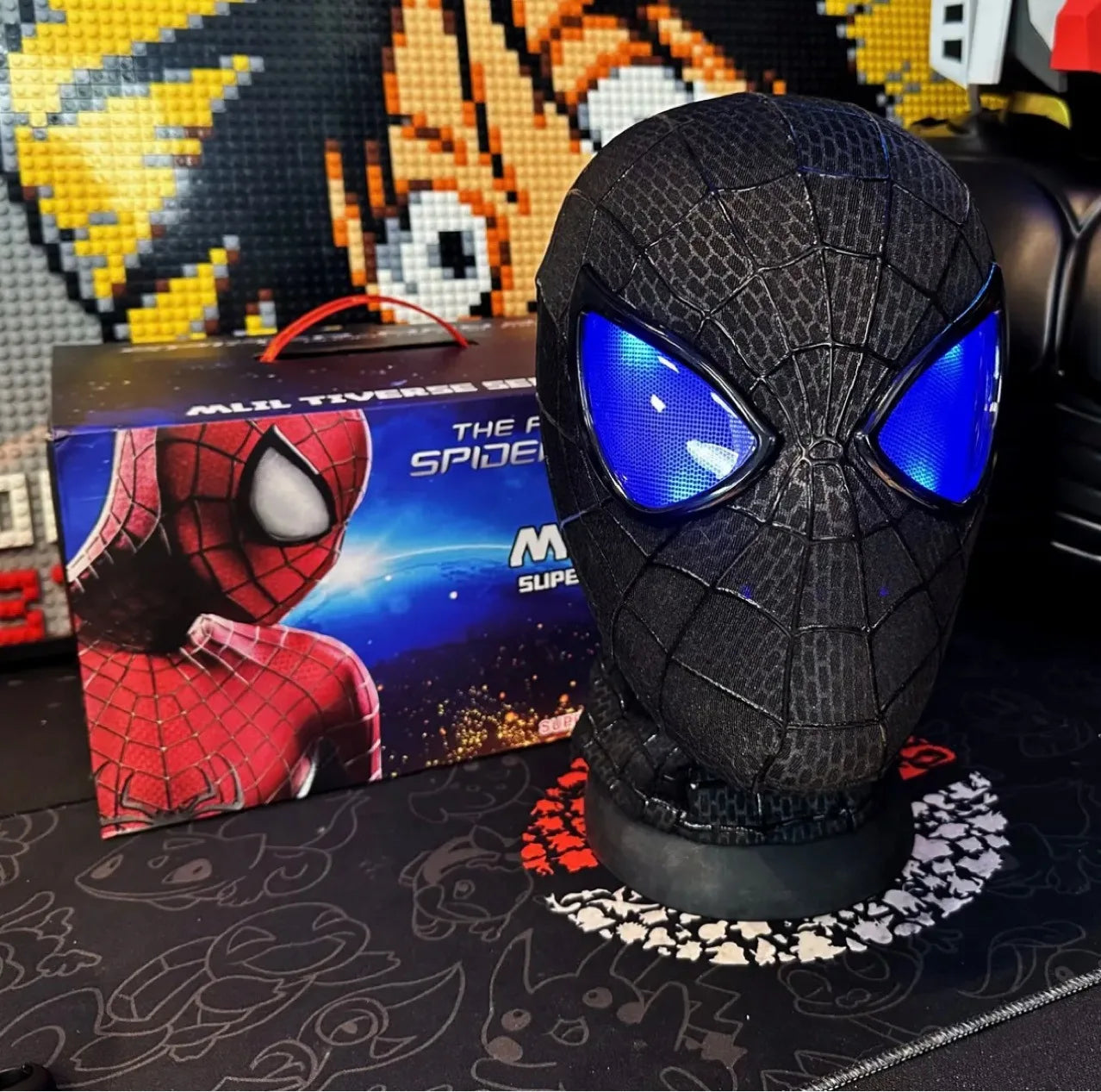 Masque Spiderman Noir Ultra Réaliste V1.0 - Peter Parker (Tobey Maguire) SPIDER MASK (Boutique Spiderman)
